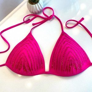 Hot pink bikini top